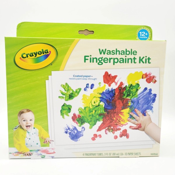 Crayola My First Fingerpaint Kit Washable Paint Set 14 Pieces