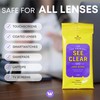 See Clear Original Lens Cleaning Wipes - Pre-Moistened Eyeglass &