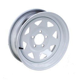 Free Country Trailer Tire Wheel Assembly ST205/75D15 6-Ply C 101L 5 Lug on 4.5" PCD White Spoke Rim