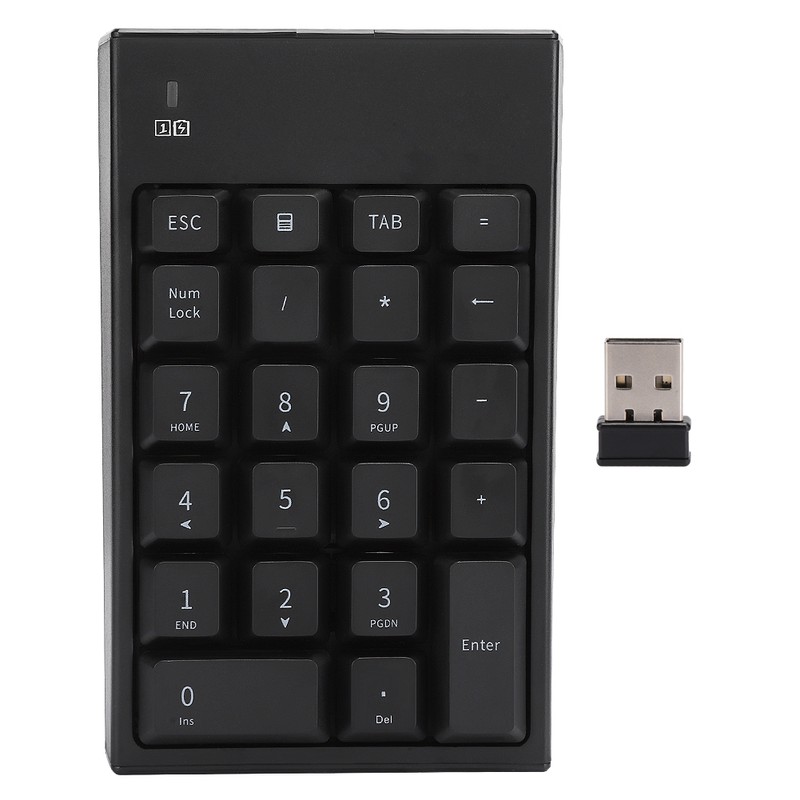 2.4G USB Wireless Numeric Keypad Portable 22 Keys Mini Number