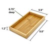 Bam & Boo (1-Pack) Natural Bamboo Rectangle Serving & Vanity