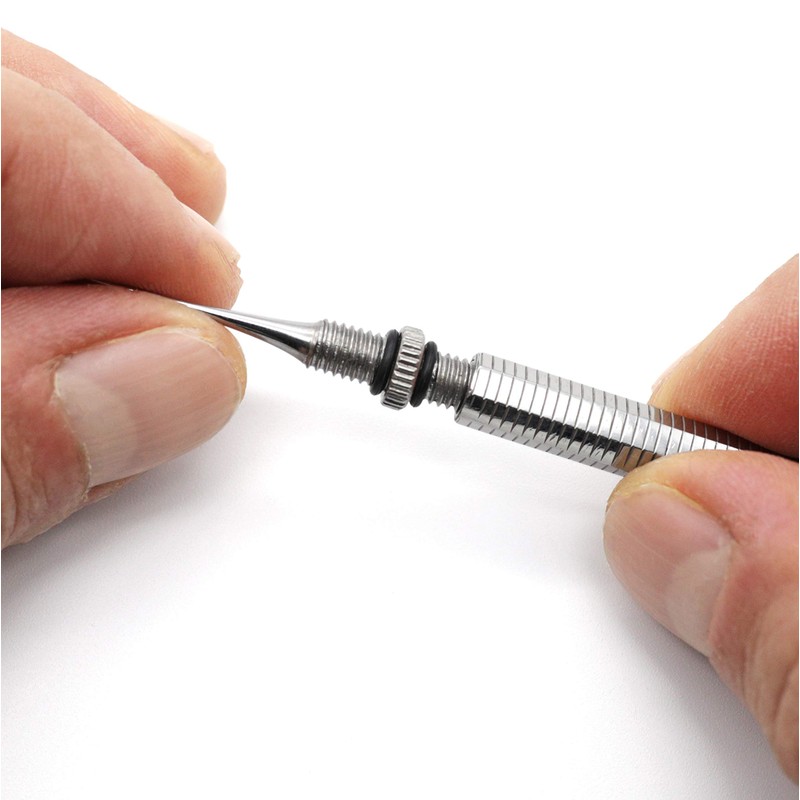 Remos toothpick with straight unscrewable tip, stainless steel, 5 cm