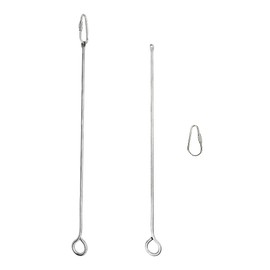 2pcs Hanging Bird Treat Skewer Parrot Fruit Feeder, 10.2 Inch Stainless Steel Bird Fruit Fork Food Holder Foraging Toy for Parrot Parakeet Conure, LXLVOUEG