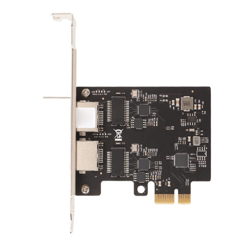 PCIe 2.5G Network Card Dual Port RTL8125B 2500M 1000M Computer