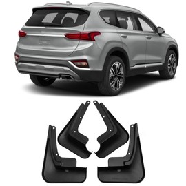 4Pcs/Set Car SUV Mud Flaps Splash Guards Fender Mudguard for Hyundai Santa Fe 2019 2020 2021 2022 2023, (Not Fit for XL Models)