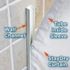 StayDry Systems Splash Guard Shower Curtain (48" Wide White no