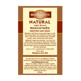 Billington's Natural Light Brown Muscovado Sugar, 1 LB (Pack of 10)