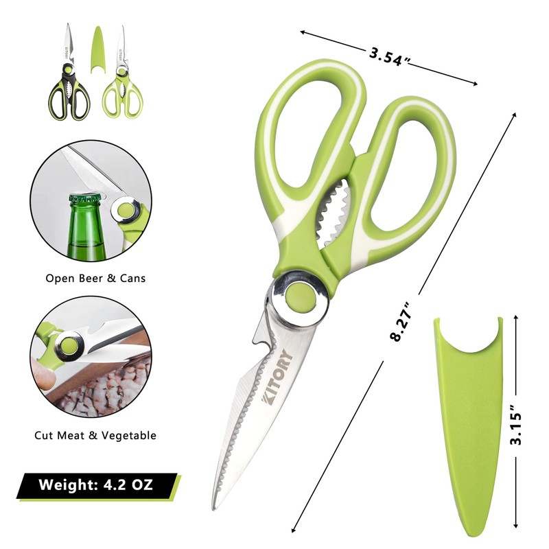 Kitory Kitchen Shears - Ultra Sharp Premium Scissors with Sheath