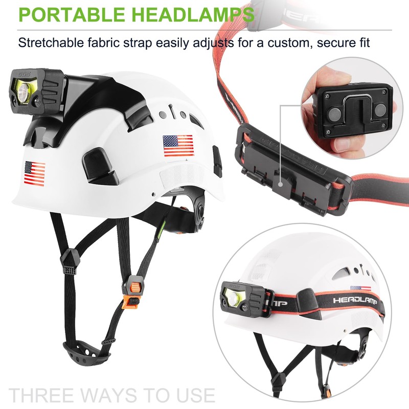 GREEN DEVIL Rechargeable Headlamp Light Replacement Accessory Safety Helmet Hard