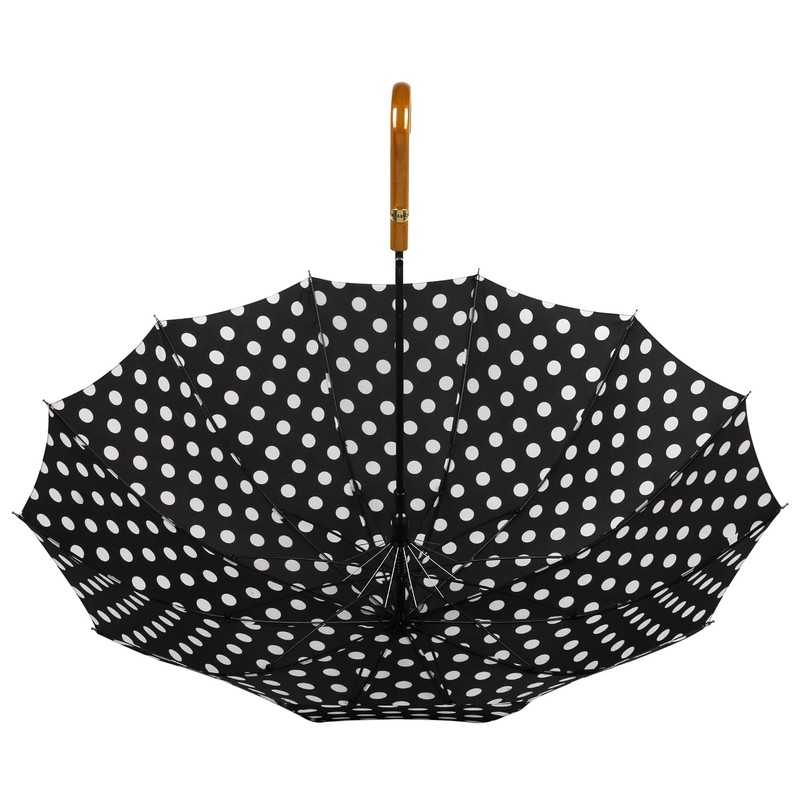 Agaric Classic Wooden Hook Handle J Stick Umbrella Auto Open