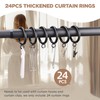 24 PCS Curtain Rings, 2 Inch Thickened Curtain Rings Metal