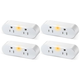 Feekoon 4 Pcs Thermal Cube, Auto on Below 32°F Off Above 50°F, Plug in Thermostat Control, Outlet Thermostat for Outdoor Coop Heaters Bird Bath Deicers Bowl Bird Bath Water Pipe Heating Tapes