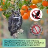 Kungfu Mall Bird Scarers for Garden, 2PCS Fake Owls to