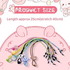 Pack of 6 Boys Girls Glasses Bands, Multifunctional Glasses Chain, Adjustable Mask Chain, Sunglasses Strap, Glasses Cord, Sports