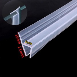 Westspark 2 Meters Bath Shower Screen Seal Strip, Soft Rubber Shower Door H-6mm H-Type Door Side Seal Strip