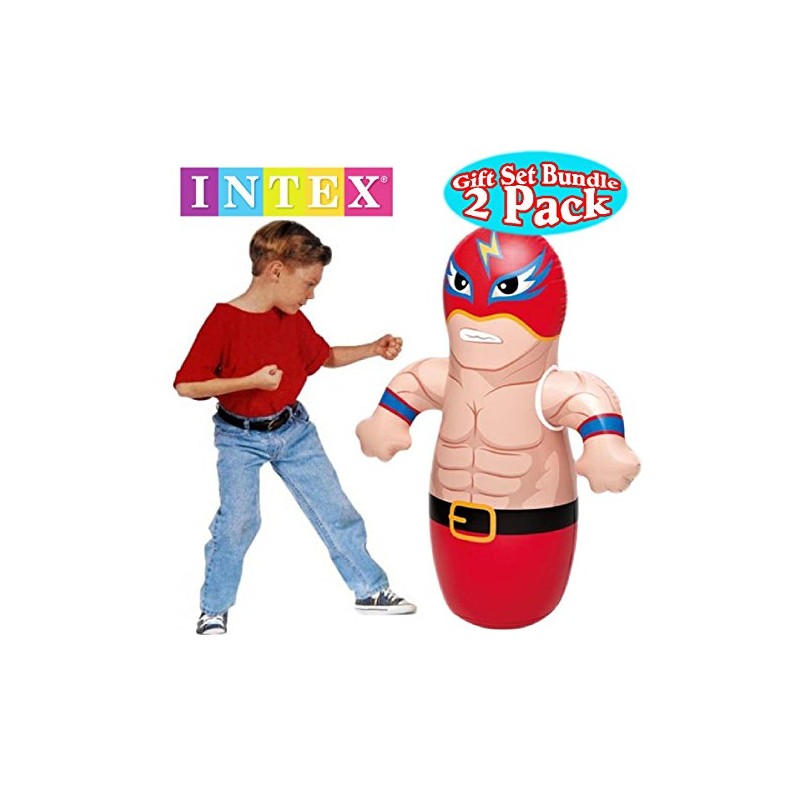 INTEX 3D Bop Bag Blow Up Inflatable Boxer & Wrestler