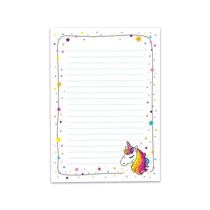 Letter Paper Set A5 with Envelopes Children's Unicorn for Girls