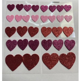 Greenbrier 32 Piece Assorted Valentines Day Heart Stickers