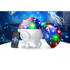 Dofler Octopus Night Light Star Projector - Ocean & Star Show - Plays 9 Lullaby Songs