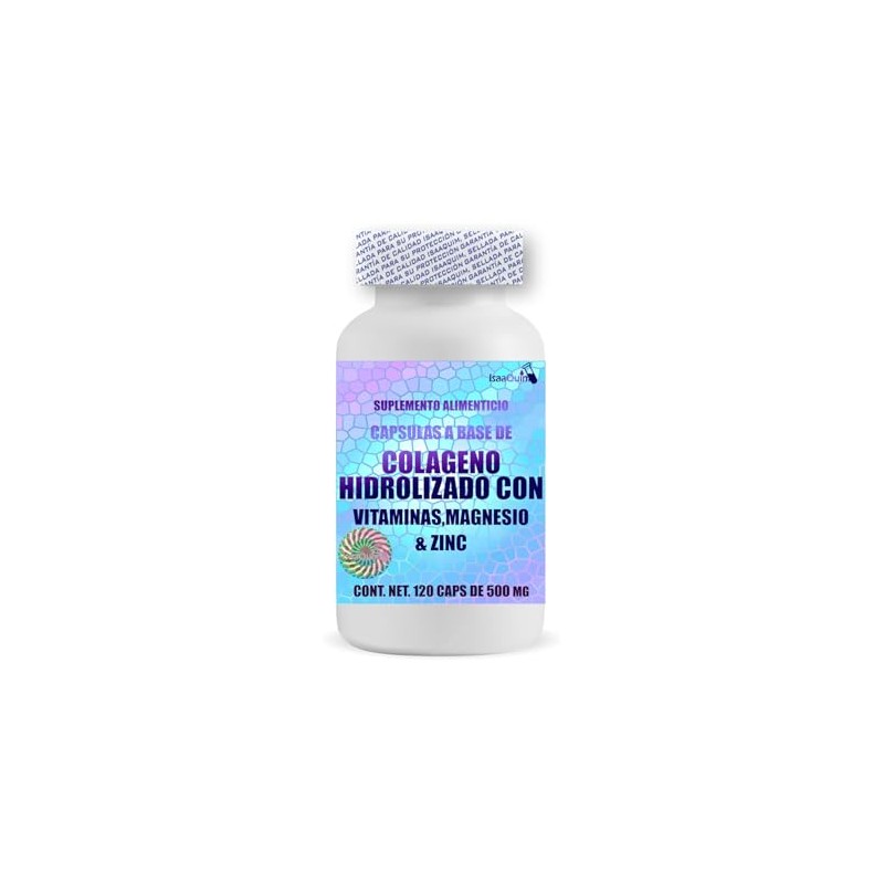 IsaaQuim Colageno Hidrolizado enriquecido con magnesio y vitaminas 120 Capsulas