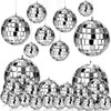 Veciado 24pcs Hanging Disco Ball Glass Disco Ball Disco Decorations