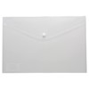 eco-eco A4 50% Recycled Clear Transparent Press Stud Popper Wallet,