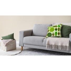 Gold Cushion Cover 45x45 Fluffy (Flannel, Pixie Green)