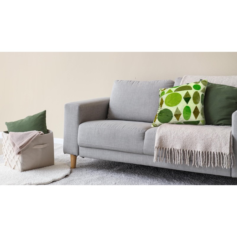 Gold Cushion Cover 45x45 Fluffy (Flannel, Pixie Green)