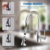 Hibbent Pull Down Kitchen Faucet Head Replacement, 3-Function Kitchen Faucet
