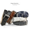 Grove Genuine Italian Leather Dress Belt-Alligator Black-40-Black