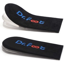Dr.Foot Adjustable Orthopedic Heel Lift Inserts, Height Increase Insole for Leg