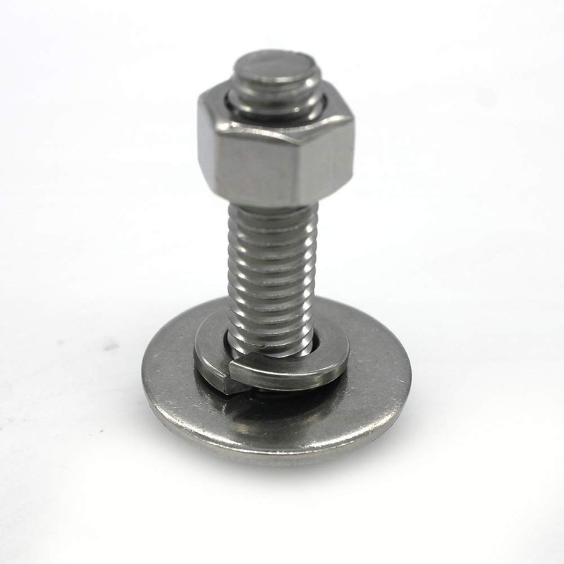 (10 Sets) 1/4-20x1" Stainless Steel Hex Head Screws Bolts, Nuts,