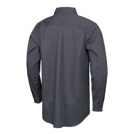 WORKWEYA FR Welding Shirts 7.5oz Cotton Button Down Flame Resistant Shirt for Men Dark Grey,Large