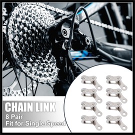Hihaha 8pcs Single Speed Chain Master Link Joint Clip Connectors for Bike Durable Material