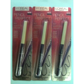 L'Oréal 3 X L'Oreal Pencil Perfect Self Advancing Eye Liner LIMITED EDITION BROWN NEW.