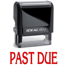 PAST DUE Red Office Stock Self-Inking Rubber Stamp