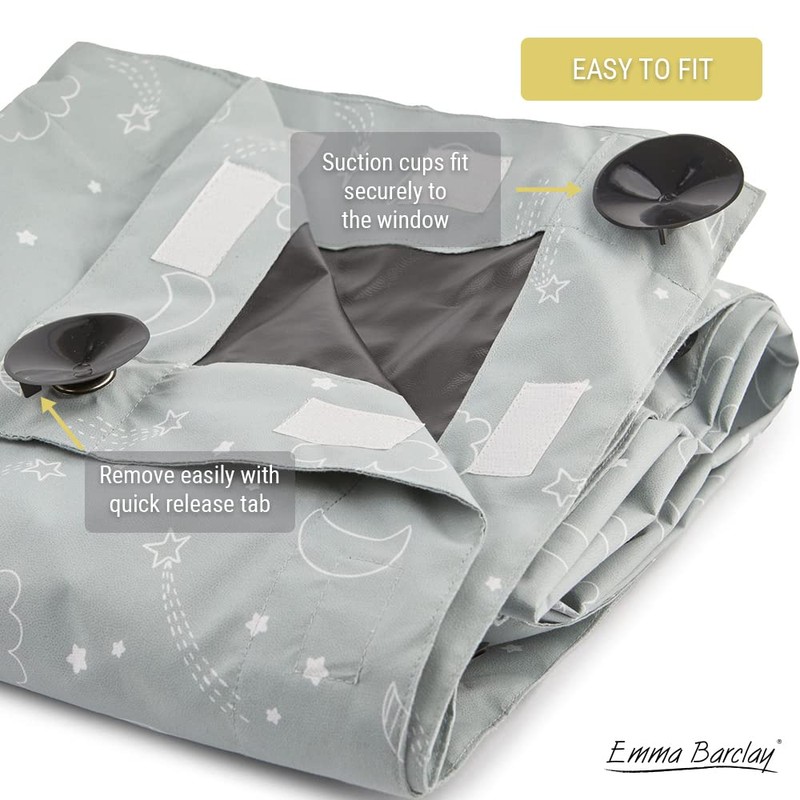 Snooze PortaBlind, Portable Kids Baby Blackout Curtain Blind in Grey