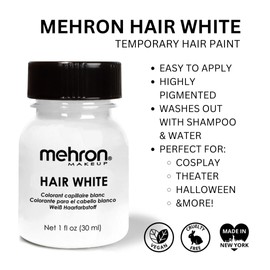 Mehron Mehron Makeup Hair White with Brush (1 oz)
