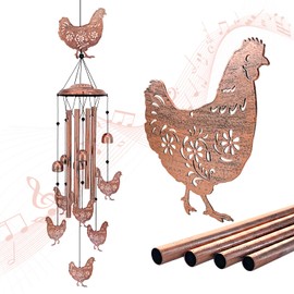 Chicken Wind Chimes for Outside,Chicken Gifts for Women/Men/Sympathy Gift/Memorial Gifts/Birthday Festival Gifts Metal windchimes Outdoors/Indoors,Patio Decor,Garden Decor,Home,Yard Decor