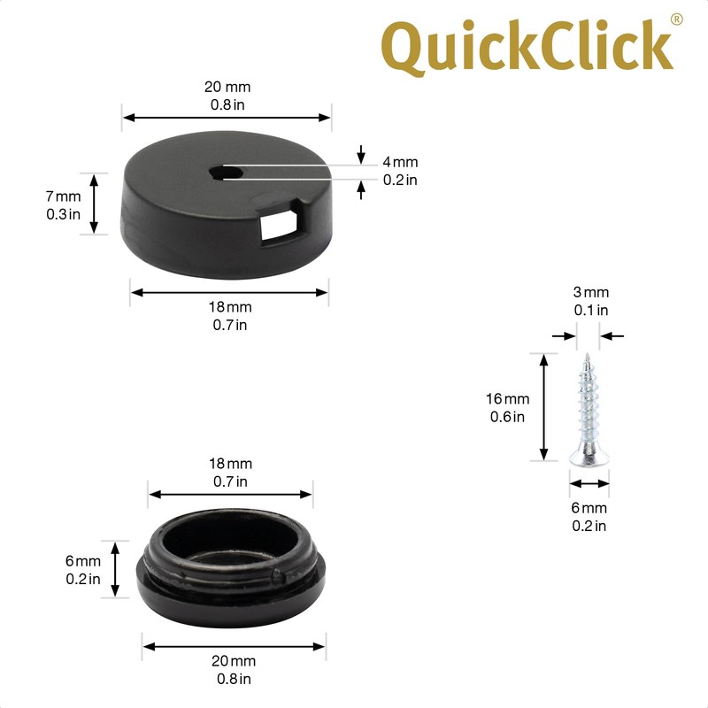 Wagner QuickClick® Plastic Furniture Gliders Chair Glides Set of 4
