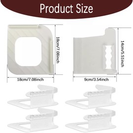 Bed Sheet Holders for Corners with Lock Strips, 4 Pack Adjustable Sheet Holders, Heavy Duty Fitted Sheet Holder, Keep Sheets Firm & Tight, Bed Sheet Holder Suitable for All Sheets (White)