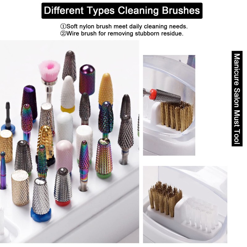2 in 1 Nail Drill Bits Holder and Nail Drill