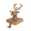 Golden Toned Reindeer Wearing Sunglasses Christmas Stocking Holder, Festive Stocking