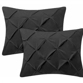 Kotton Culture Set of 2 Pillow Shams Pinch Pleated 100% Egyptian Cotton 600 Thread Count Super Soft Decorative Hotel Class Bedding (Queen/Full (20X30 Inches), Grey)