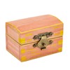 Wooden Treasure Chest with Curved Lid and Metal Clasp, DIY