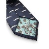Frederick Thomas navy tie with moustache design movember