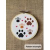 Unbranded Counted Cross Stitch Paw Prints Pattern