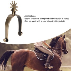 flexman Horse Spurs, 4.1X3in Vintage Western Zinc Alloy Horse Roping Spurs with Rotatable Gear for Equestrian Training, Equestrian Competition