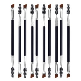 Duo Eye Brow Brush - Cepillo para cejas en ángulo y cepillo de cola, cepillo para cejas (10 unidades)
