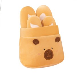 OUKEYI French Fries Capybara Plush, Capybara Stuffed Animal Cute Capybara Plushie Doll Gifts for Boys Girls Kids (10inch)
